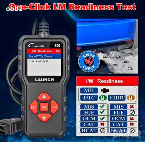 ​Автомобилна диагностика LAUNCH Creader 300 - 2026(най-нова версия) OBD2 скенер, снимка 3 - Аксесоари и консумативи - 54995989