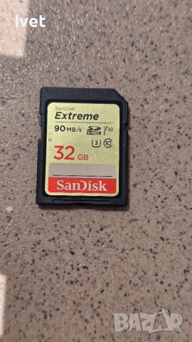 Карта памет SanDisk Extreme SDHC 32GB UHS-I U3 100MB/s - нова, снимка 2 - Чанти, стативи, аксесоари - 54989079