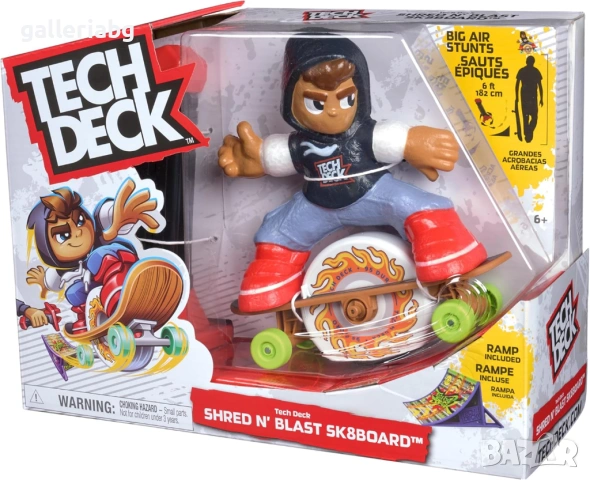 Моторизиран фингърборд Tech Deck Shred N’ Blast с рампа и фигурка
