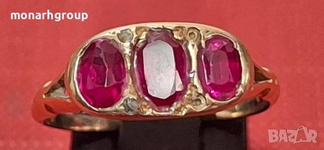 Златен пръстен , снимка 2 - Пръстени - 54170859