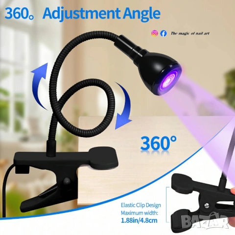 Компактна UV лампа за маникюр 360°, снимка 4 - Продукти за маникюр - 54069255