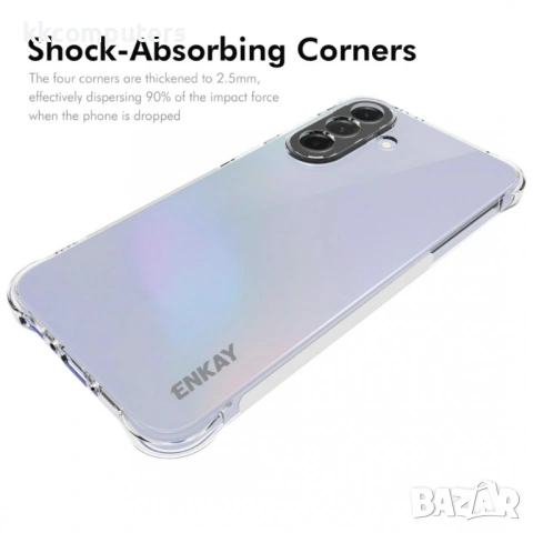 ENKAY HAT PRINCE Прозрачен Калъф за Samsung Galaxy A37 5G - TPU, Подсилени ъгли, Прозрачен, снимка 2 - Калъфи, кейсове - 54053481