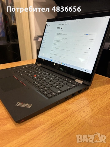 Като нов! Лаптоп Lenovo L13 Yoga touch i7/16GB RAM/512 NVMe, 3 м. гар., снимка 5 - Лаптопи за дома - 54761683