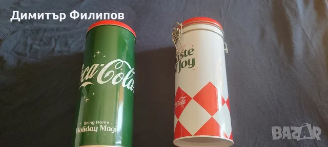 продавам колекционерски метални кутии Coca-Cola от коледни празнични серии, 