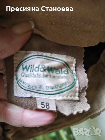 Автентични баварски кожени панталони (Lederhosen) – Alpin и Wild & Wald, Естествена кожа, снимка 5 - Къси панталони - 54640058