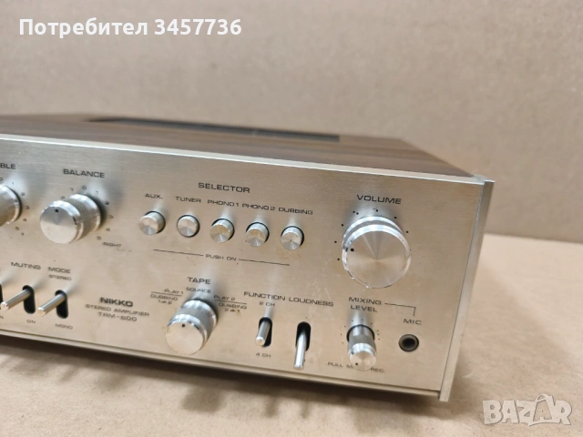 Стерео Усилвател Nikko TRM-600 Made in Japan  , снимка 7 - Ресийвъри, усилватели, смесителни пултове - 54773329