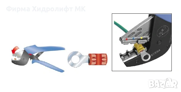 FACOM 985894 Клещи кримпващи за предварително изолирани клеми, снимка 2 - Клещи - 31560906