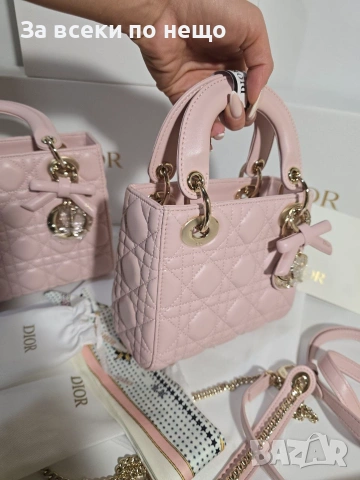 Mini Lady Dior Дамска Чанта От Агнешка Кожа Код Brand Luxury Fashion24, снимка 2 - Чанти - 54960798