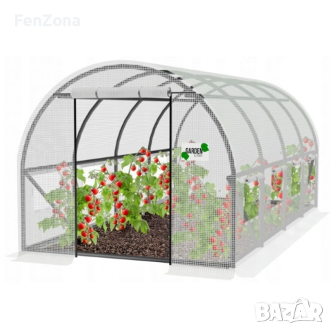 Градинска четирисегментна бяла оранжерия - 6 х 3 х 2м, снимка 4 - Оранжерии - 54051440