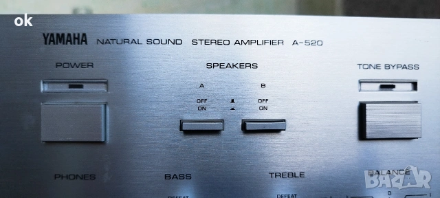 усилвател Yamaha a-520, снимка 3 - Ресийвъри, усилватели, смесителни пултове - 54542737