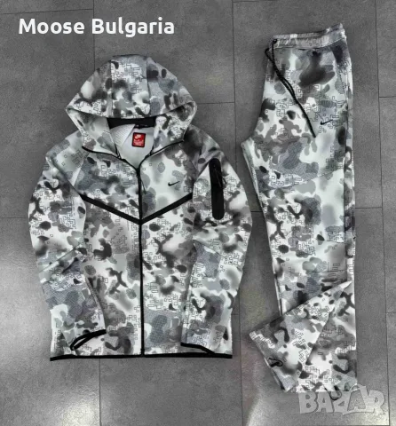 Екип Nike Tech Fleece Сив Камуфлаж