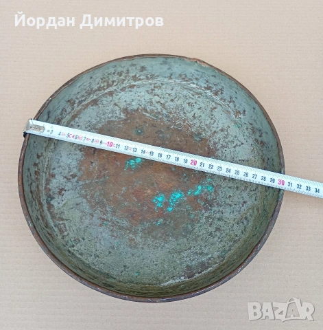 Стар медна тава , снимка 2 - Антикварни и старинни предмети - 54230602