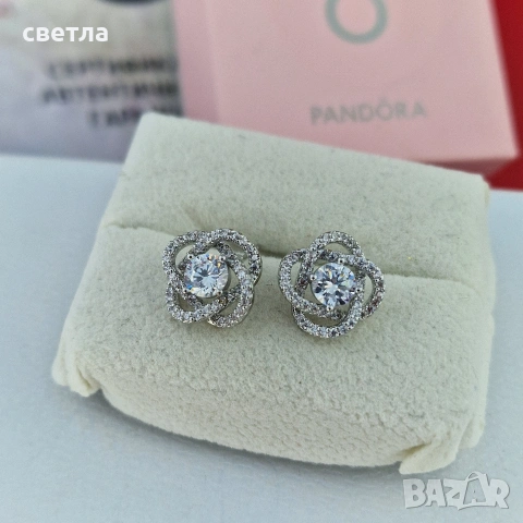 Обеци Pandora, снимка 5 - Обеци - 54012050
