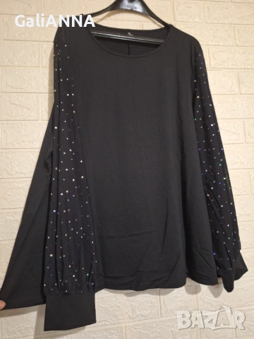 СТРАХОТНА ТУНИКА С ТЮЛЕНИ РЪКАВИ 4XL-5XL, снимка 4 - Туники - 54505271