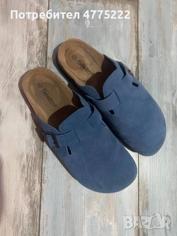 Велурени мюли в небесносиньо нови р.40, снимка 7 - Дамски ежедневни обувки - 54101896