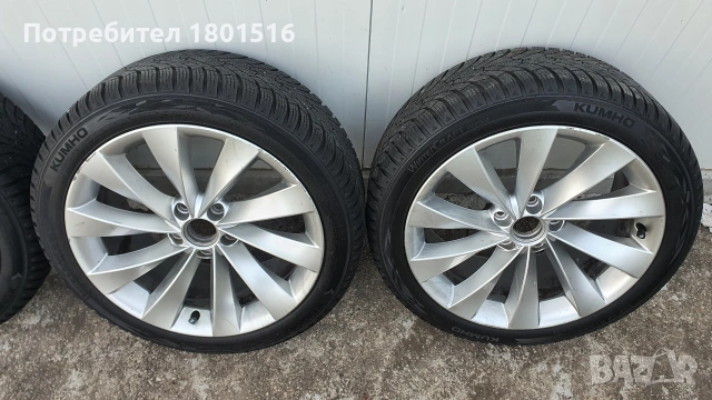 VW Interlagos джанти 18 с нови зимни гуми, снимка 16 - Гуми и джанти - 54875538