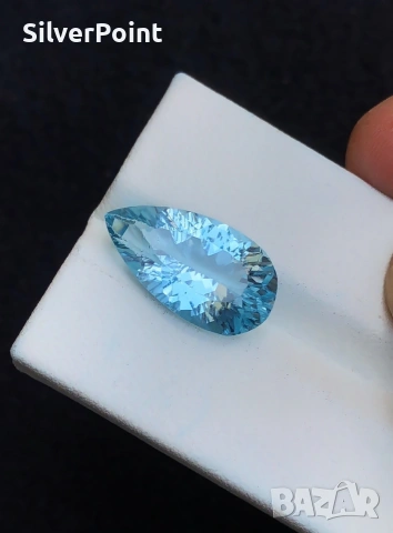 Топаз Swiss Blue VVS круша , снимка 3 - Други - 54865418