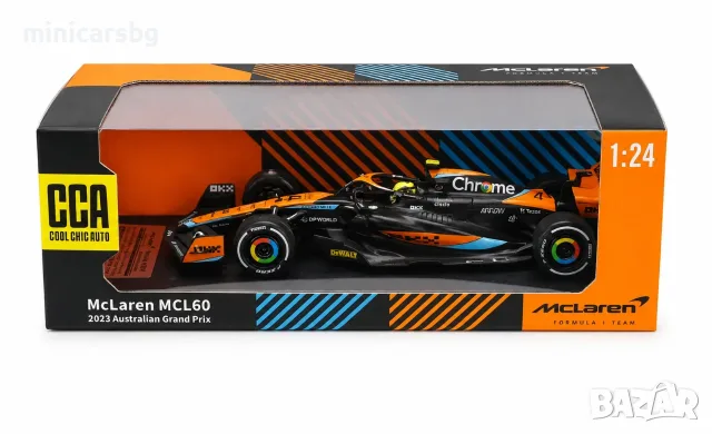 McLaren MCL60 F1 Ландо Норис 1:24 – метален модел, снимка 10 - Колекции - 55632609