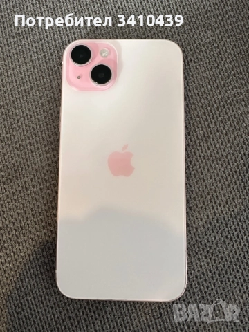 Apple Iphone 15 plus 128gb pink като нов, снимка 2 - Apple iPhone - 54782157