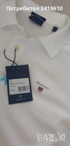 GANT Pique Cotton Size M НОВО! ОРИГИНАЛ! Мъжка Тениска!, снимка 11 - Тениски - 54971645