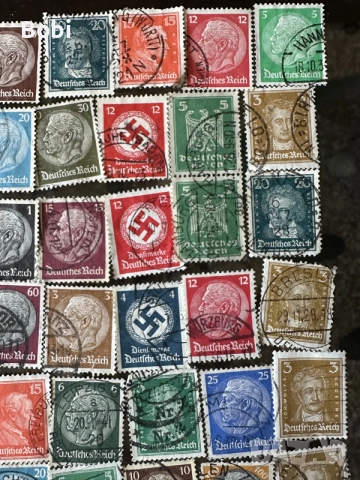 Лот немски пощенски марки от миналия век, снимка 4 - Филателия - 55531130