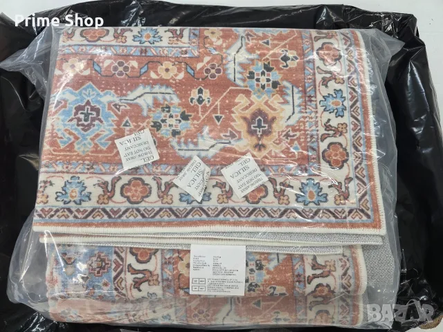 120x170см Ориенталски винтидж килим с противоплъзгаща основа, перящ се в пералня, Taleta, снимка 12 - Килими - 55318893