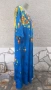 4XL/5XL Нова дълга рокля в синьо , снимка 4