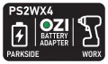 Преходник адаптер батерия Parkside X20V към инструмент Worx 4-pin 20V PS2WX4, снимка 4