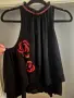 Desigual Страхотен черен топ с красива бродерия и пайети 🌹

​, снимка 3