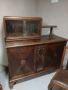 Комплект старинни мебели бюфет, витрина, маса, 6 стола, снимка 6