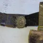 Стар  военноморски кожен колан с кобур, снимка 2