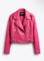 Розово кожено яке ZARA, снимка 1