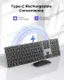 seenda SKM64-3 Slimline безжичен комплект Bluetooth клавиатура и мишка , снимка 3