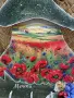 Къщичка гъбка-Поле с макове!🌺🌾🌿, снимка 2