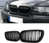 Черни Бъбреци за БМВ (BMW) E46, E60, E90, E91 – Черен Гланц (Пиано Лак), снимка 1