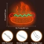 LED неонова табела „Hot Dog“ с USB, димер и окачване за стена/заведение 40×33 см, снимка 3