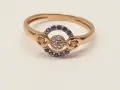 Руско злато. Пръстен с брилианти. , снимка 3