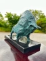 Масивна бронзова скулптура "Бик" Пикасо (Picasso) със зелена патина върху мрамор, 3.3 кг, снимка 2