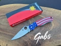 Сгъваем нож Spyderco C81ALL Paramilitary 2 ,с графика на американското знаме, снимка 3