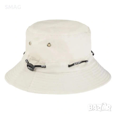 Дамска bucket шапка бежова с черна връзка_1235512, снимка 2 - Шапки - 54882736