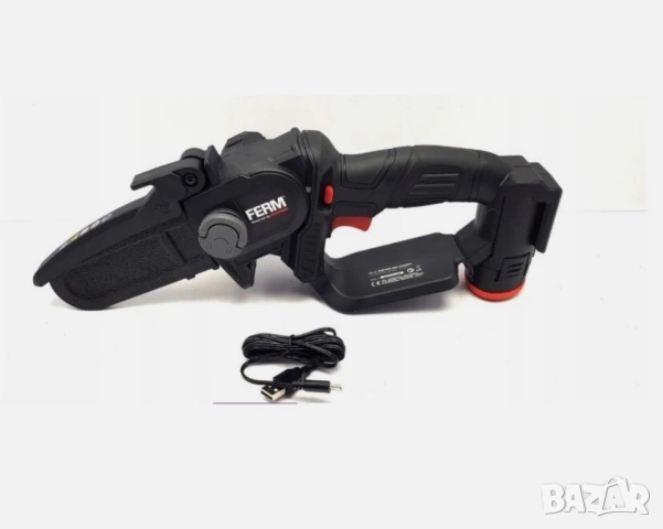 Акумулаторен верижен трион FERM AX POWER 12V 125 мм с батерия 2Ah, снимка 2 - Градинска техника - 54726588