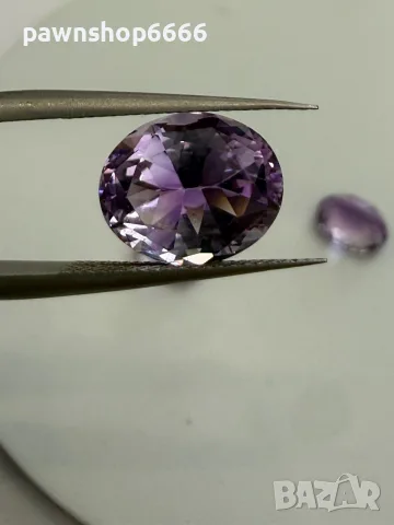 Лот естествени фасетирани аметисти – 7.85 ct (3 броя) – отлична шлифовка, снимка 15 - Бижутерийни комплекти - 55482883