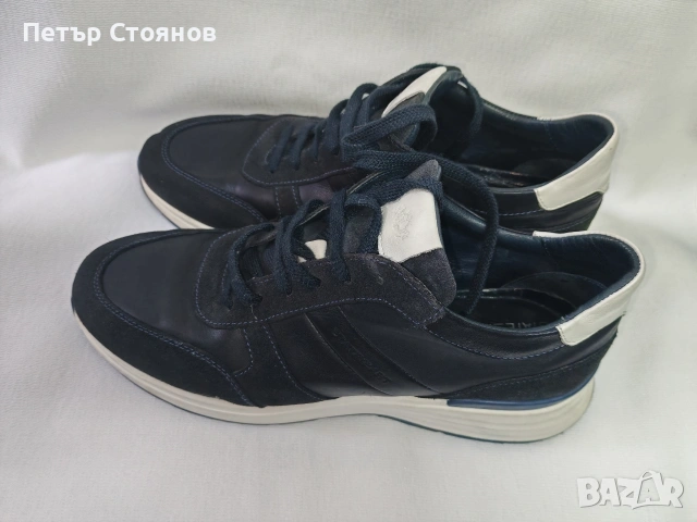 Чудесни мъжки сникърси от естествена кожа State of Art №45, снимка 4 - Спортно елегантни обувки - 54238576