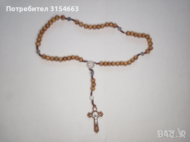 Броеница с кръст, снимка 8 - Сувенири от дърво - 54879275