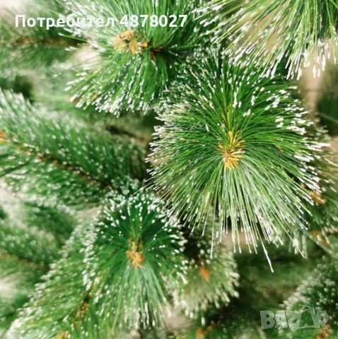 Коледна елха с бели заскрежени връхчета. С пластмасова стойка за 60 и 90см, всички останали са с мет, снимка 8 - Декорация за дома - 55382654