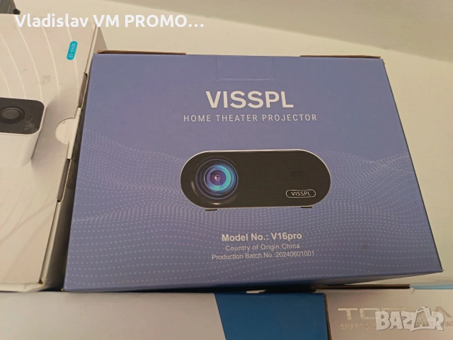 Мини проектор с WiFi и Bluetooth, VISSPL Full HD 1080P проектор, снимка 6 - Плейъри, домашно кино, прожектори - 54247457