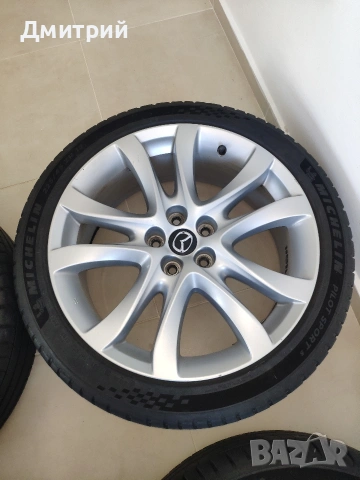 Оригинални джанти Mazda 6 (19") с гуми Michelin PS5 — DOT 2024!, снимка 5 - Гуми и джанти - 54547793