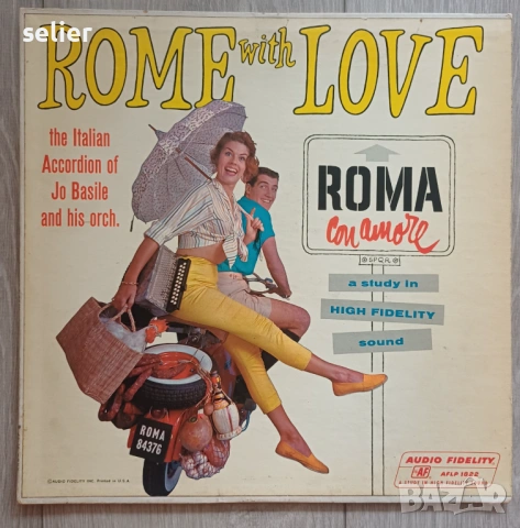 Jo Basile, Accordion And Orchestra ‎– Rome With Love Издание 🇺🇸 USA 1957г Състояние на винила:VG+ 