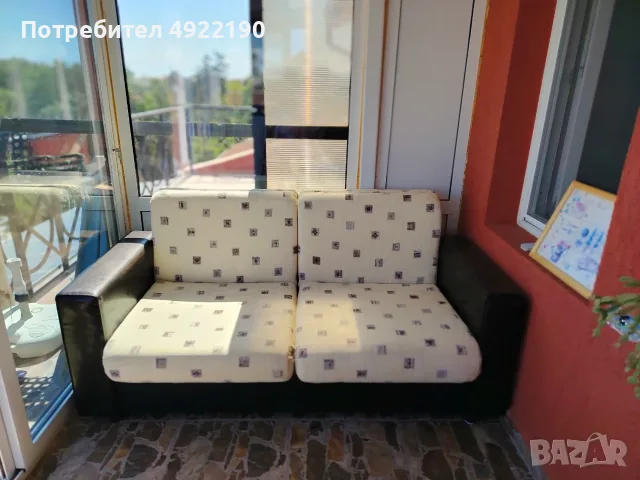  Двоен разтегателен диван , снимка 9 - Дивани и мека мебел - 55695459