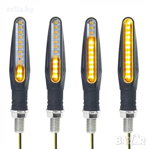 Универсални динамични LED мигачи за мотор – Секвенциален ефект | Скутер, ATV, Комплект 2 бр. 10101, снимка 10 - Нумизматика и бонистика - 54657772